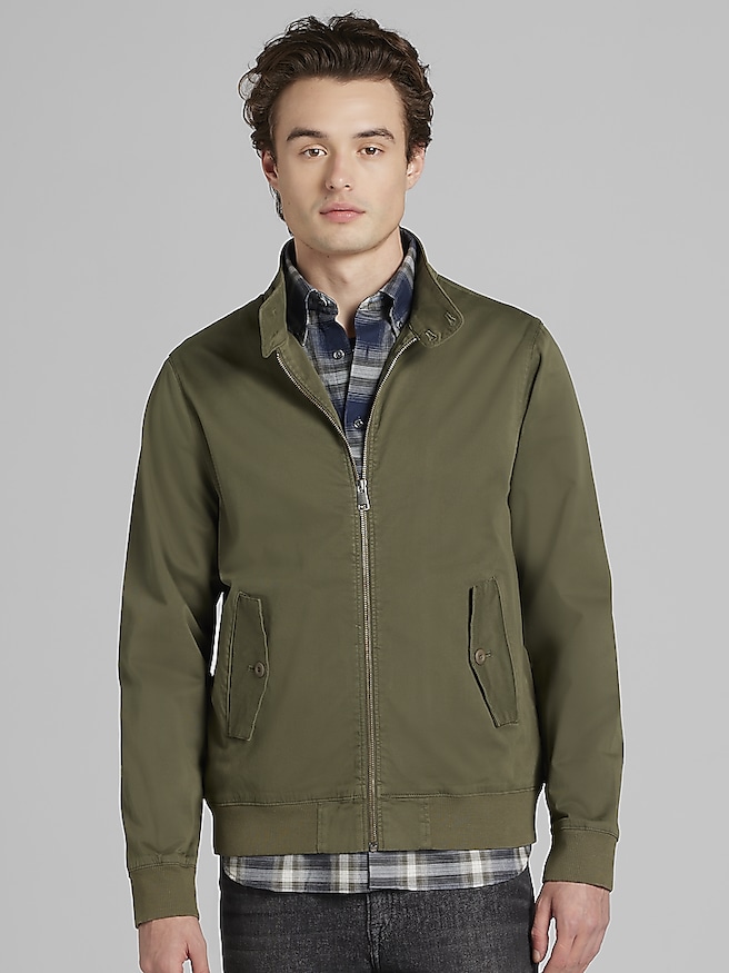Joseph Abboud Men's Cotton Blend Barracuda Jacket , Army / Green