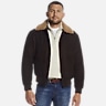 Weatherproof Microsuede Bomber Jacket with Detachable Faux Fur Collar