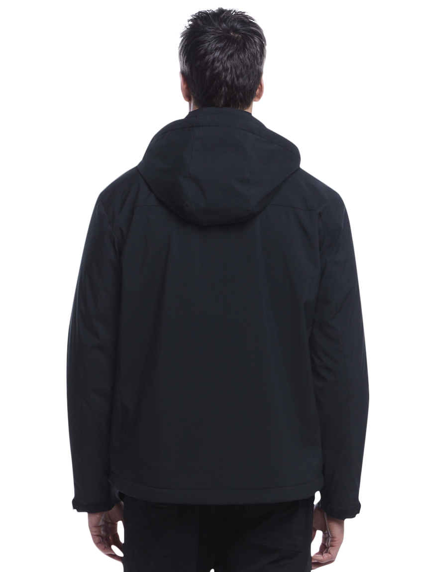 Modern Fit Fleece-Lined Anorak with Detachable Hood