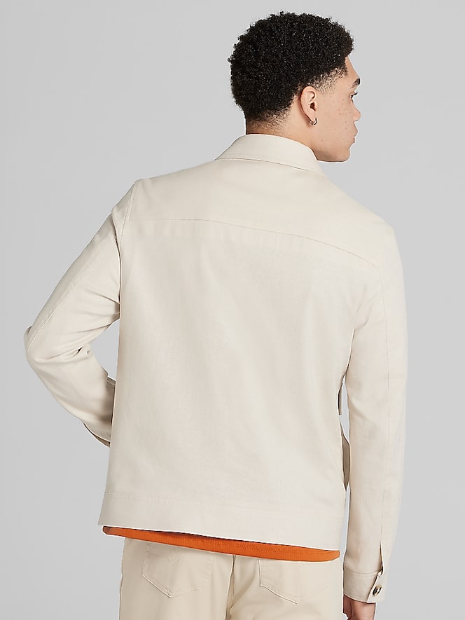 Paisley &Amp; Gray Linen Blend Bomber Jacket