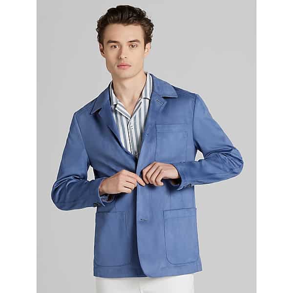 Paisley & Gray Men's Paisley & Amp; Gray Microsuede Jacket Light Blue - Size: Large TMW71XV30026