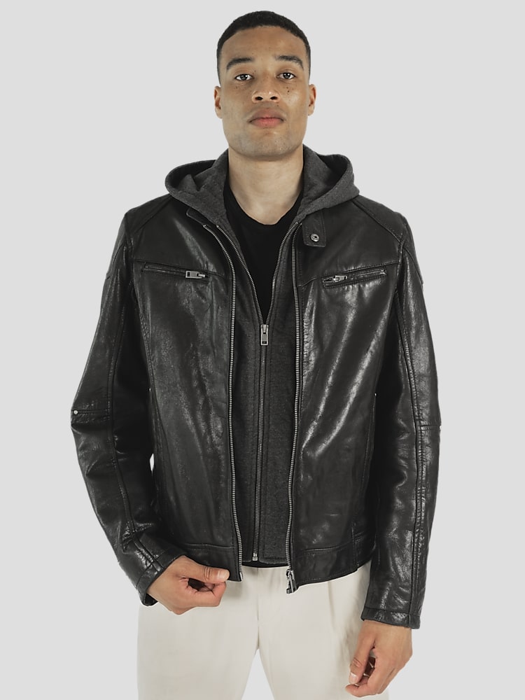 Slim fit hooded jacket hot sale
