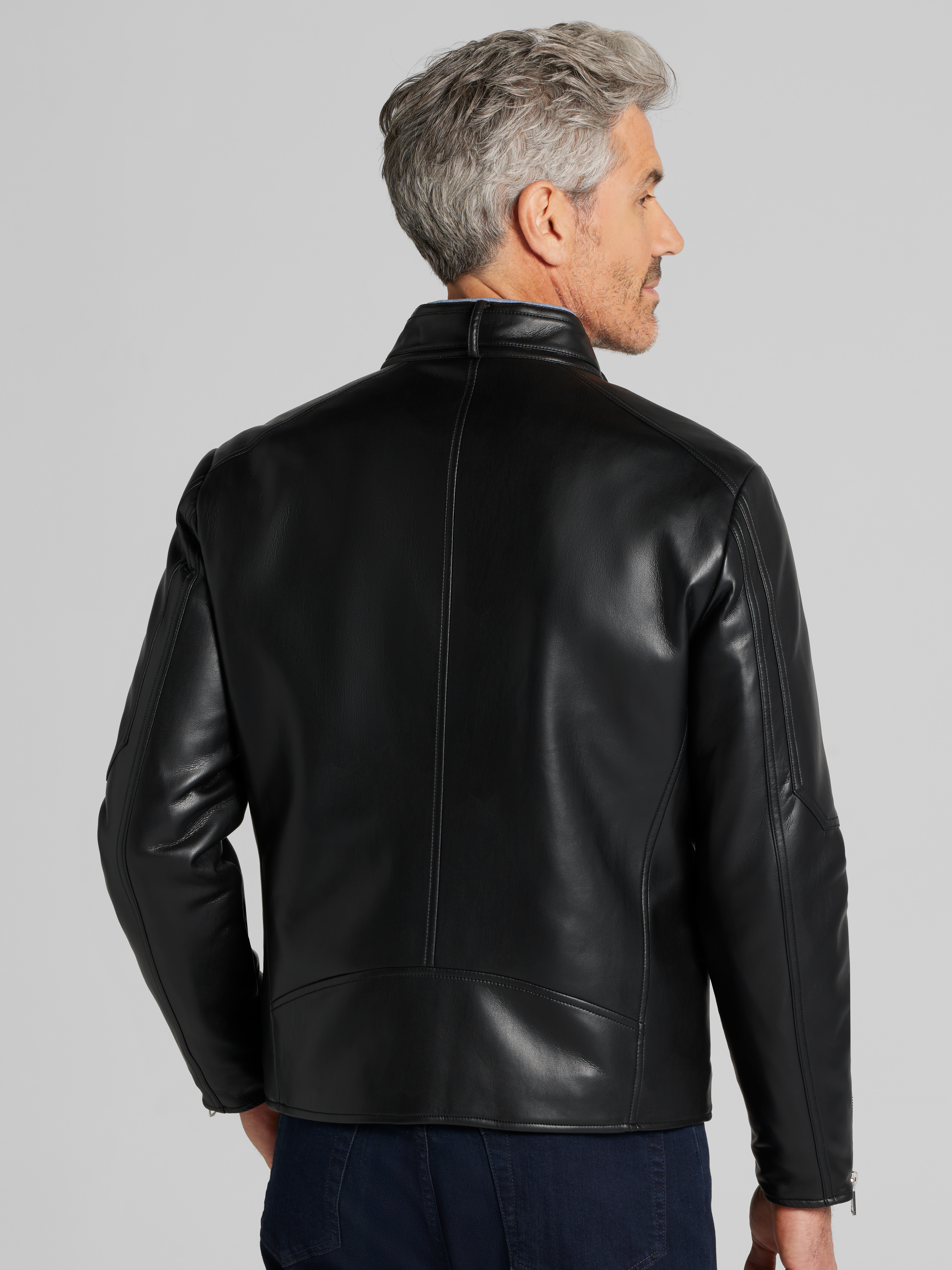 Faux Leather Moto Jacket