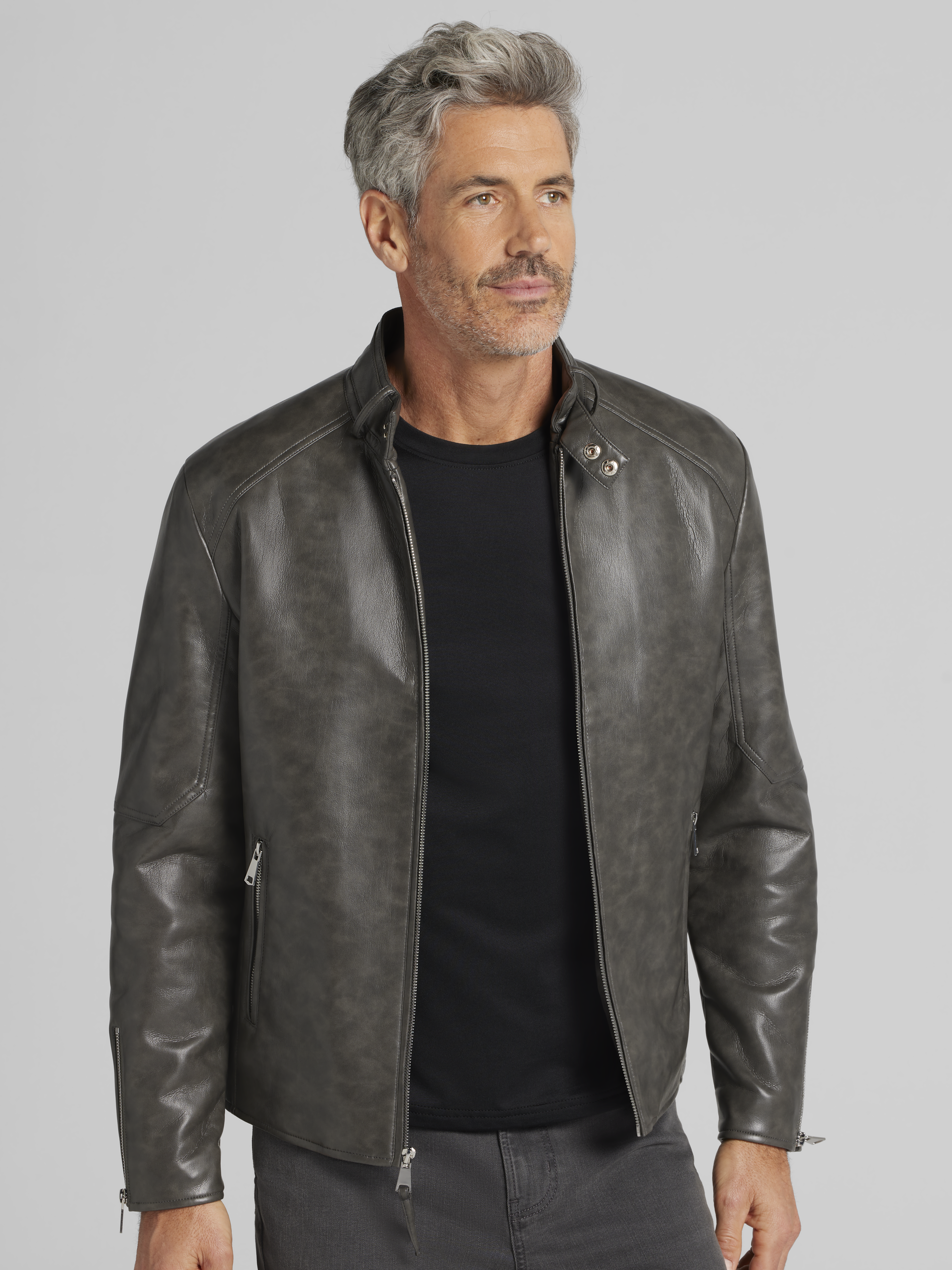 Awearness Kenneth Cole Faux Leather Moto Jacket | Leather Jackets
