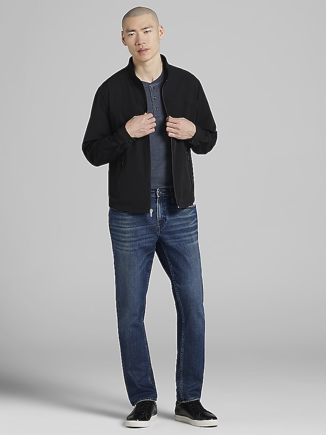 Awearness Kenneth Cole Stand Collar Windbreaker Jacket