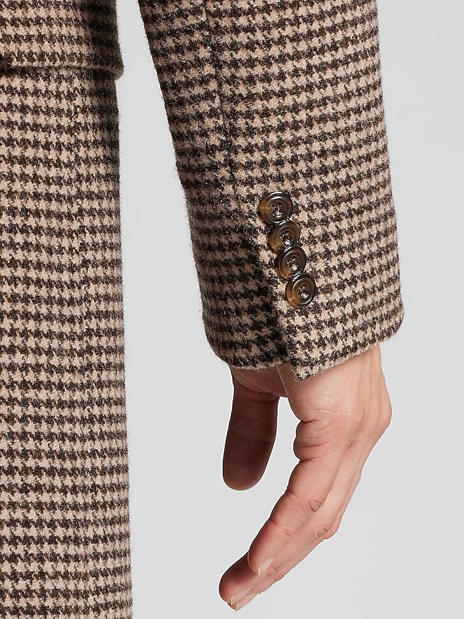 Joseph Abboud Modern Fit Houndstooth Topcoat