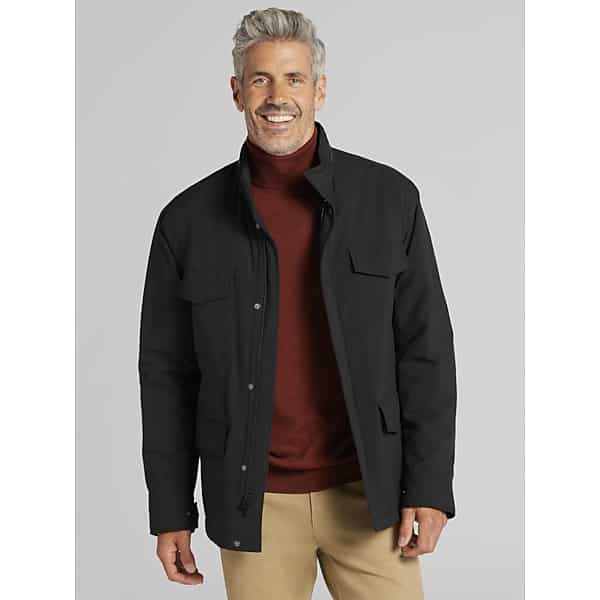 Joseph Abboud Big & Tall Men's Insulated Field Jacket Black - Size: XXL