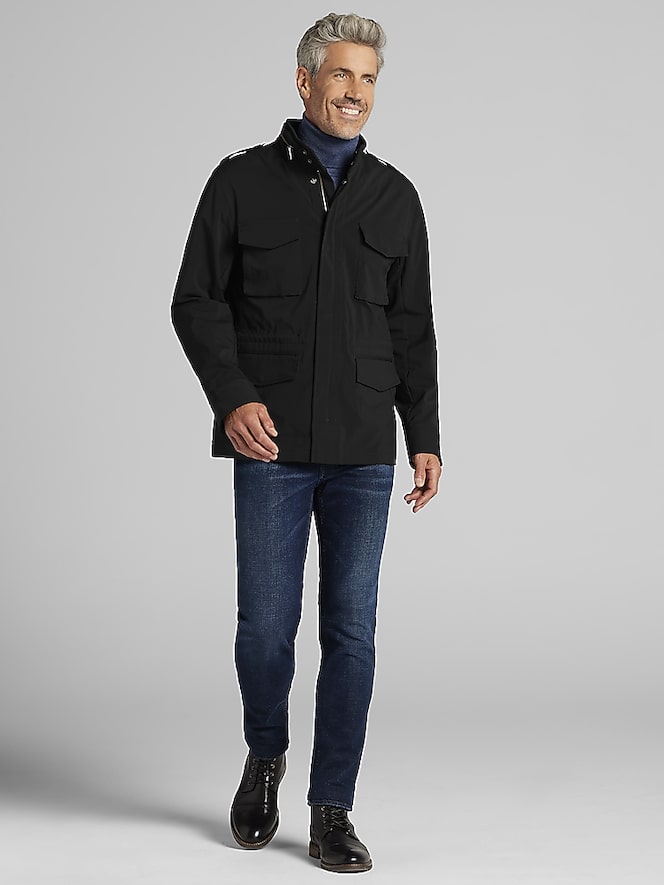 Joseph Abboud Modern Fit Crinkle Field Jacket