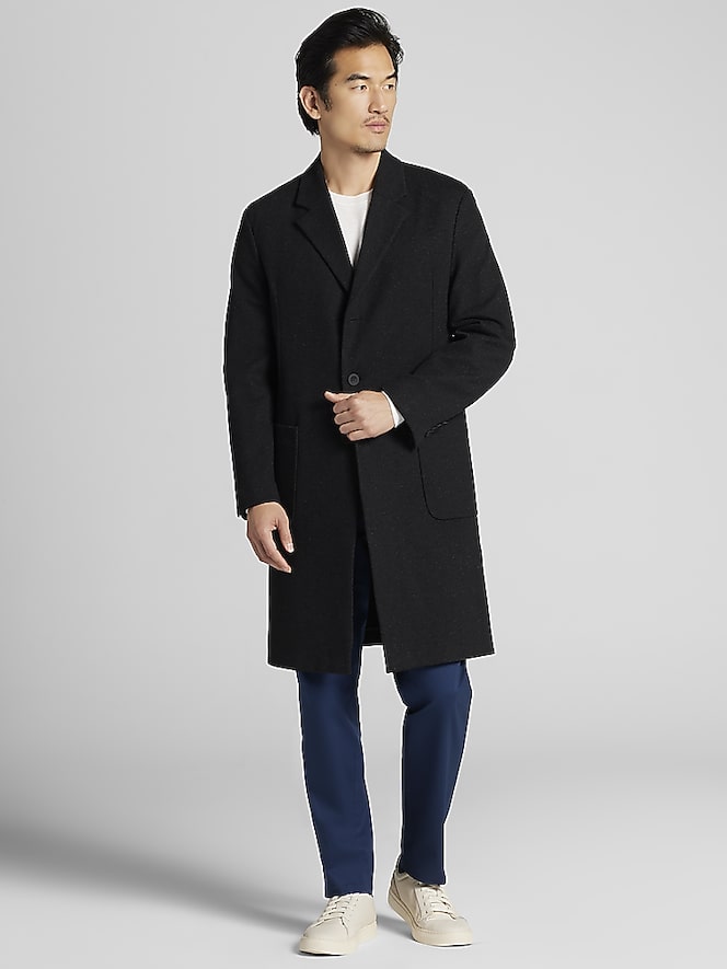 Awearness Kenneth Cole Modern Fit Melange Ponte Overcoat