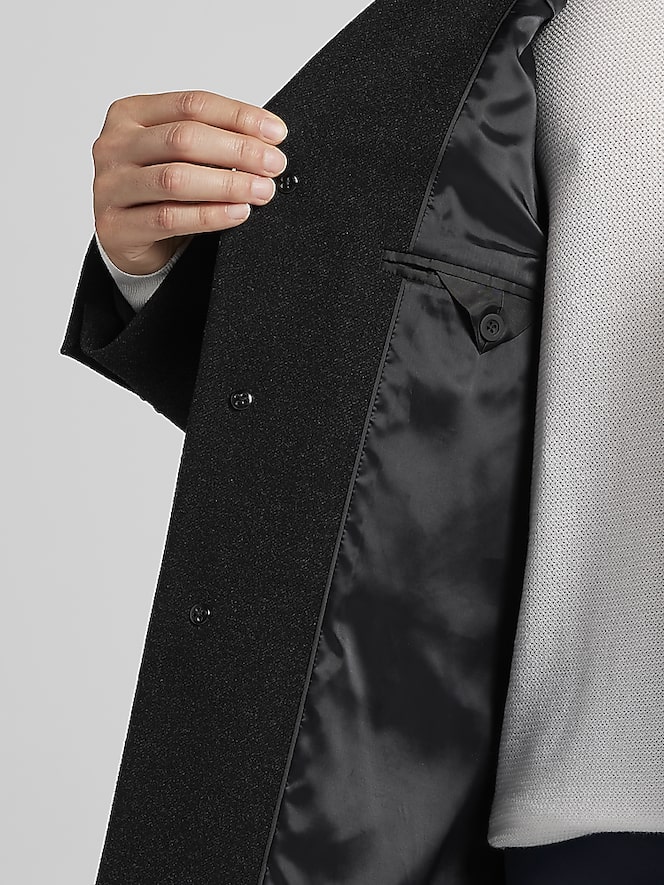 Awearness Kenneth Cole Modern Fit Melange Ponte Overcoat
