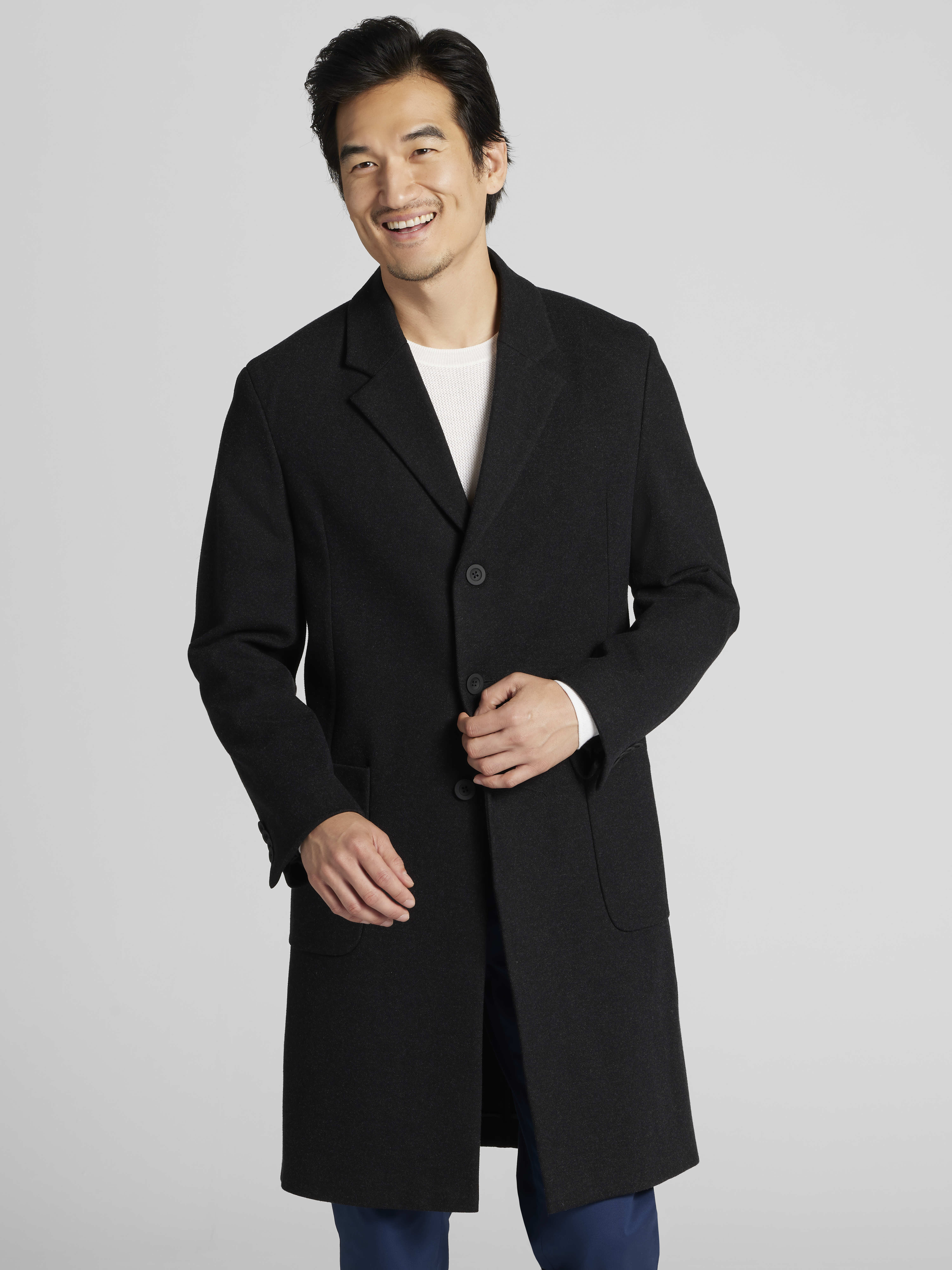 Awearness Kenneth Cole Melange Ponte Overcoat | Topcoats | Men's