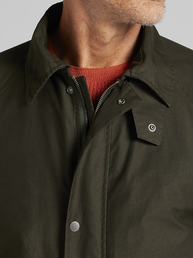 Joseph Abboud Cotton Blend Casual Jacket, Dark Green | Casual