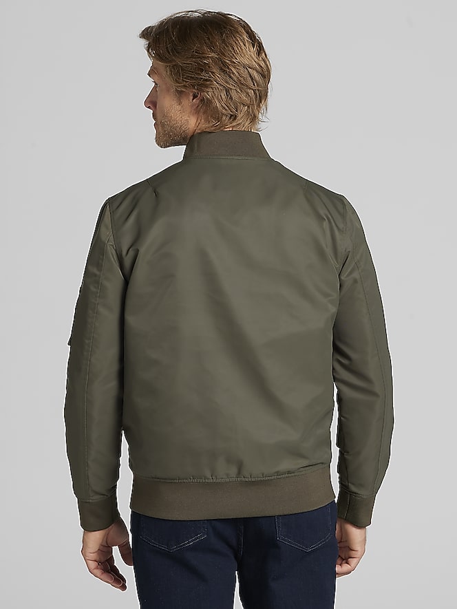 Awearness Kenneth Cole Satin Bomber Jacket