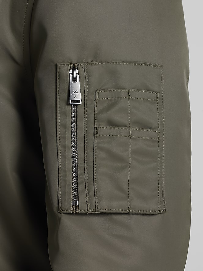 Awearness Kenneth Cole Satin Bomber Jacket