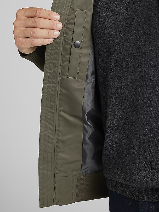 Awearness Kenneth Cole Satin Bomber Jacket