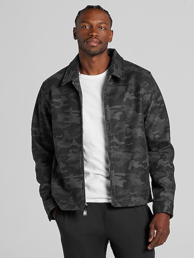Awearness Kenneth Cole Modern Fit Camo Ike Jacket