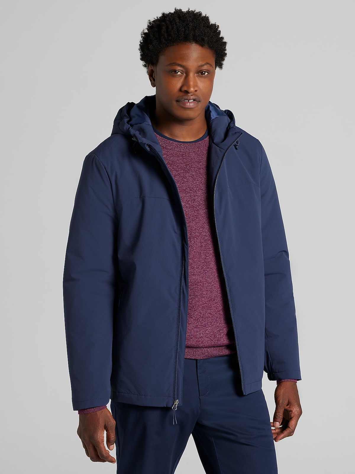 【Aya】Heve クラウドブルゾン ネイビー Awearness Kenneth Cole Hooded Performance Stretch Jacket, Navy