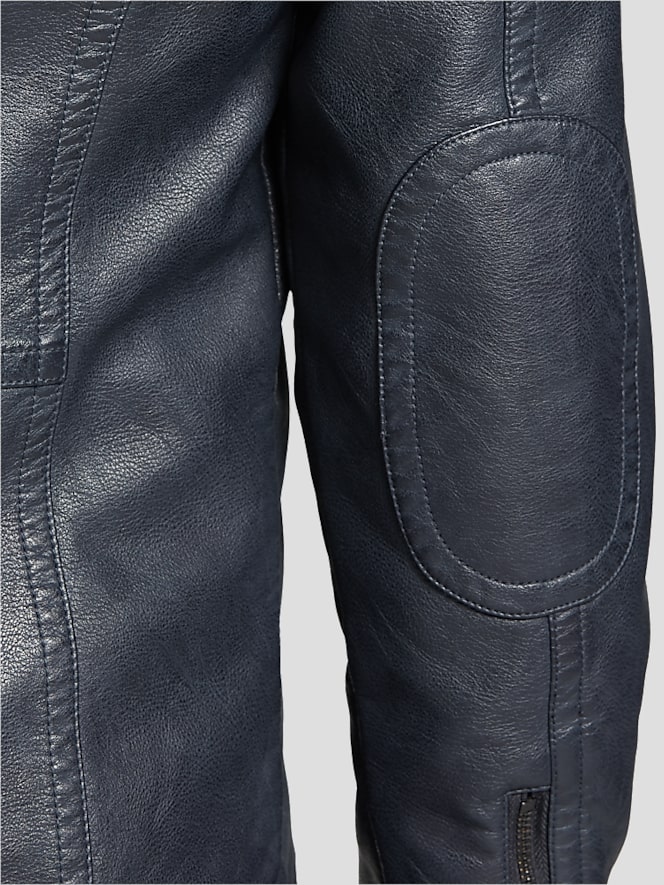 Pronto Uomo Modern Fit Moto Jacket, Navy - Image 2 of 2