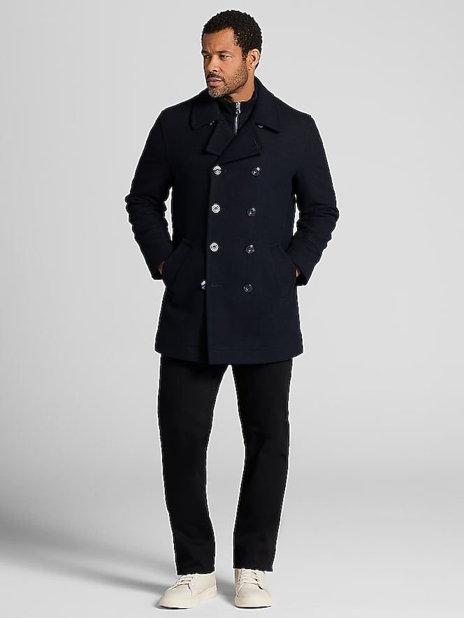 Joseph Abboud Double-Breasted Signature Peacoat