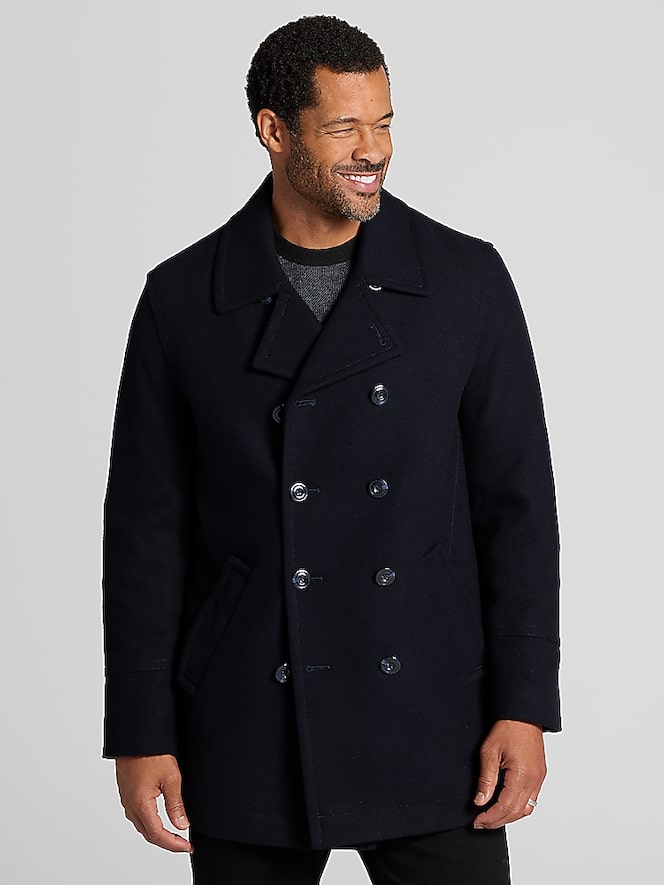 Joseph Abboud Double-Breasted Signature Peacoat
