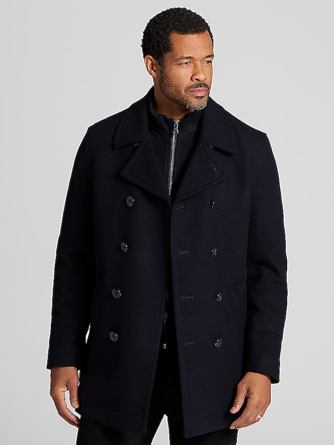 Joseph Abboud Double-Breasted Signature Peacoat