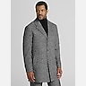 Joseph Abboud Modern Fit Melange Herringbone Knit Overcoat