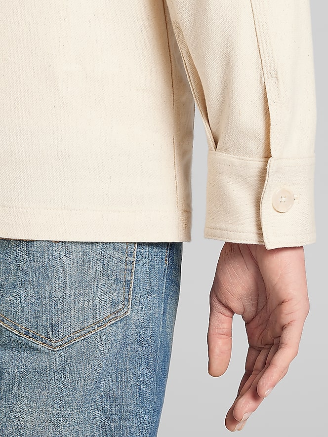 Joseph Abboud Modern Fit Seeded Cotton-Linen Shirt Jacket