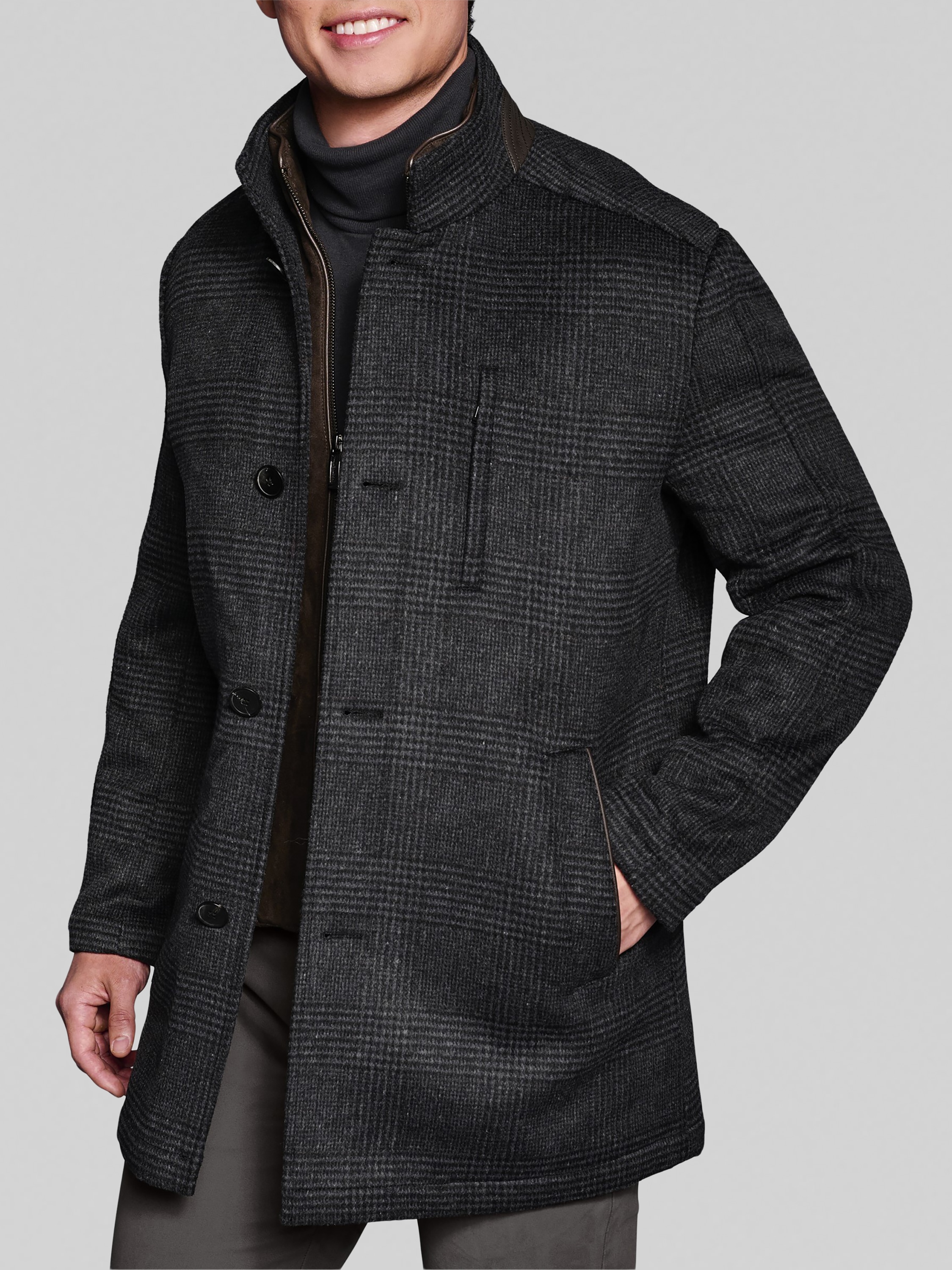 Johnston Murphy Upton Car Coat Topcoats Men's Wearhouse