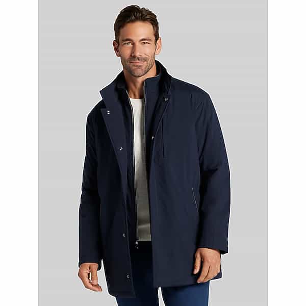 Johnston & Murphy Men's Upton City Raincoat Navy - Size: Large