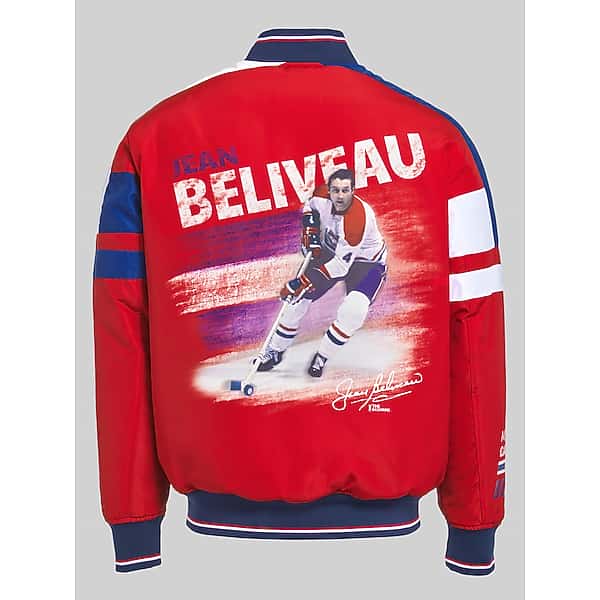 Fe Apparel Big & Tall Men's Legends of the Game NHL® Reversible Padded Bomber Jacket Jean Beliveau