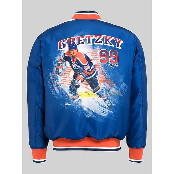 Fe Apparel Men's Legends of the Game Classic Fit Reversible Padded Bomber Jacket Wayne Gretzky - Size: XL
