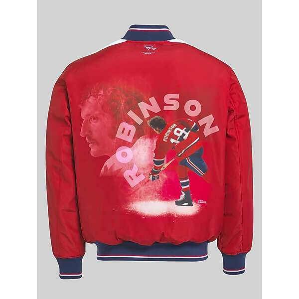 Fe Apparel Big & Tall Men's Legends of the Game NHL® Reversible Padded Bomber Jacket Larry Robinson