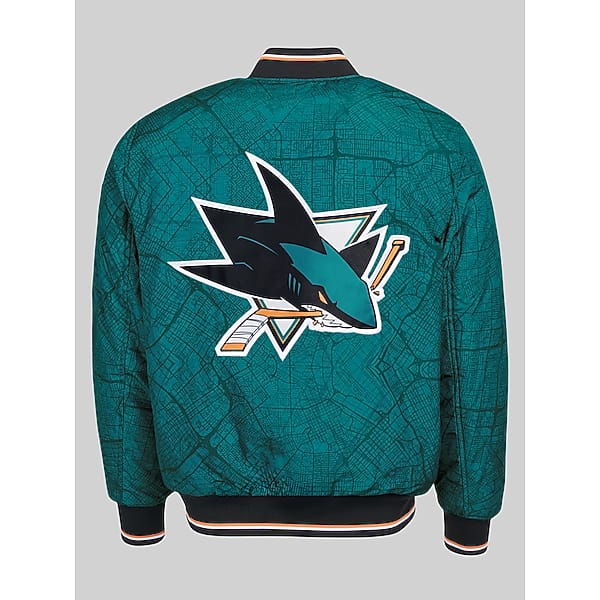 Fe Apparel Men's NHL® Reversible Bomber Jacket San Jose Sharks - Size: Large