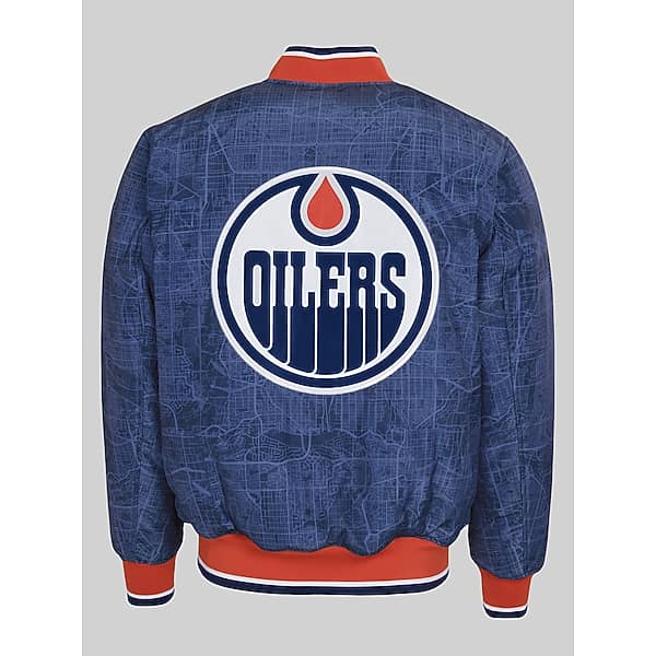 Fe Apparel Men's NHL® Reversible Bomber Jacket Edmonton Oilers - Size: Small