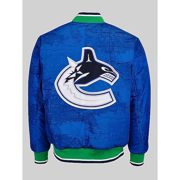 Fe Apparel Men's Classic Fit NHL® Reversible Bomber Jacket Vancouver Canucks - Size: Large