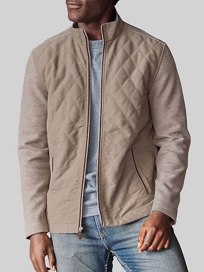 Johnston &Amp; Murphy Quilted Full-Zip Jacket, Lt Tan - Image 2 of 3