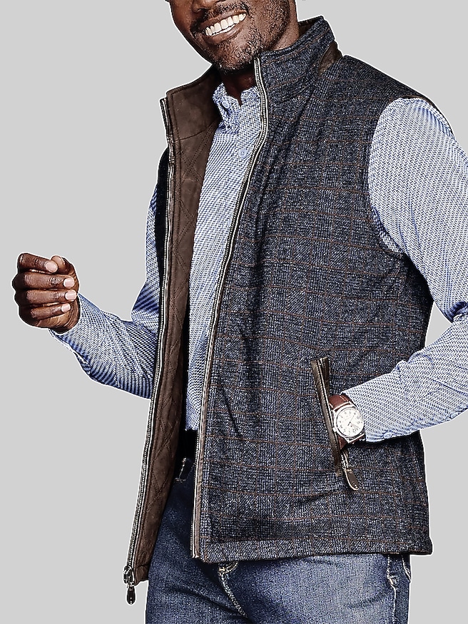 Johnston & Murphy Upton Reversible Vest Navy