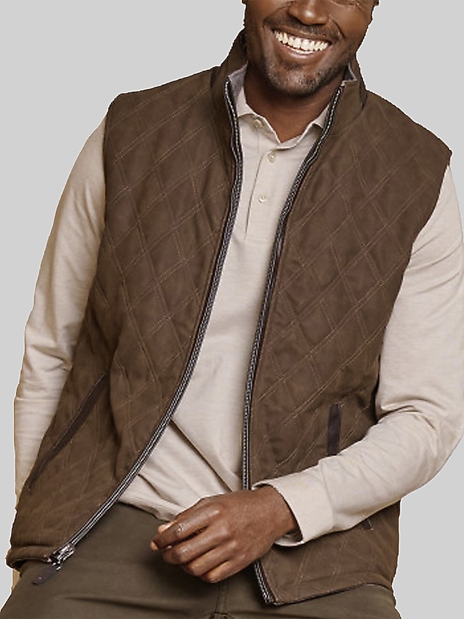 Johnston & Murphy Upton Reversible Vest Brown