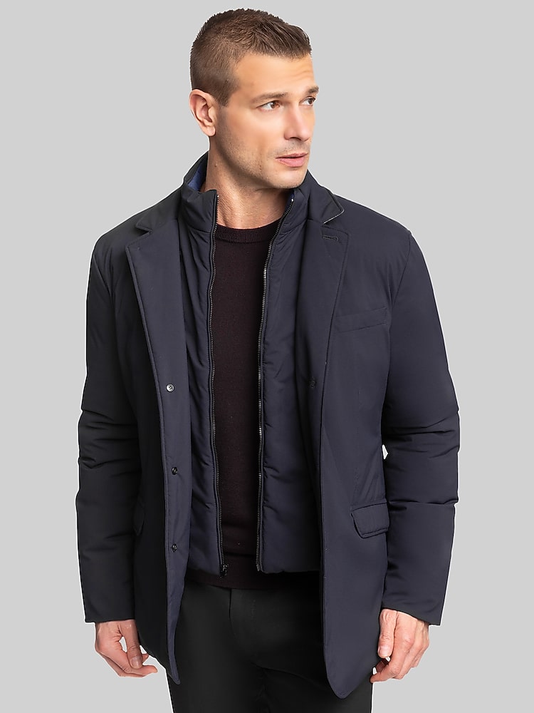 navy blue dress for baby girl Hart Schaffner Marx Insulated Jacket, Navy - Blue - Size: XL | Casual  Jackets