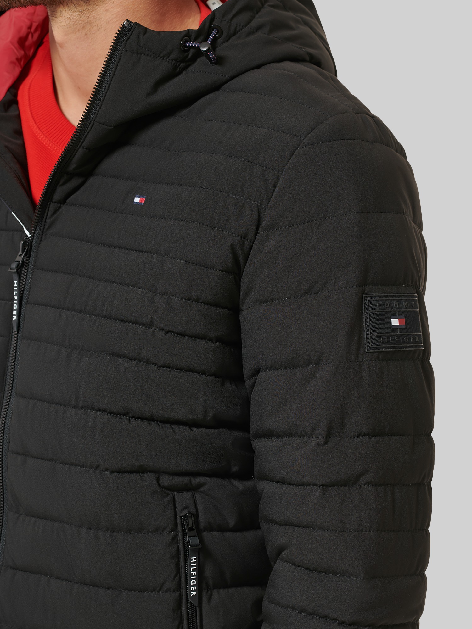 Stretch Hooded Puffer