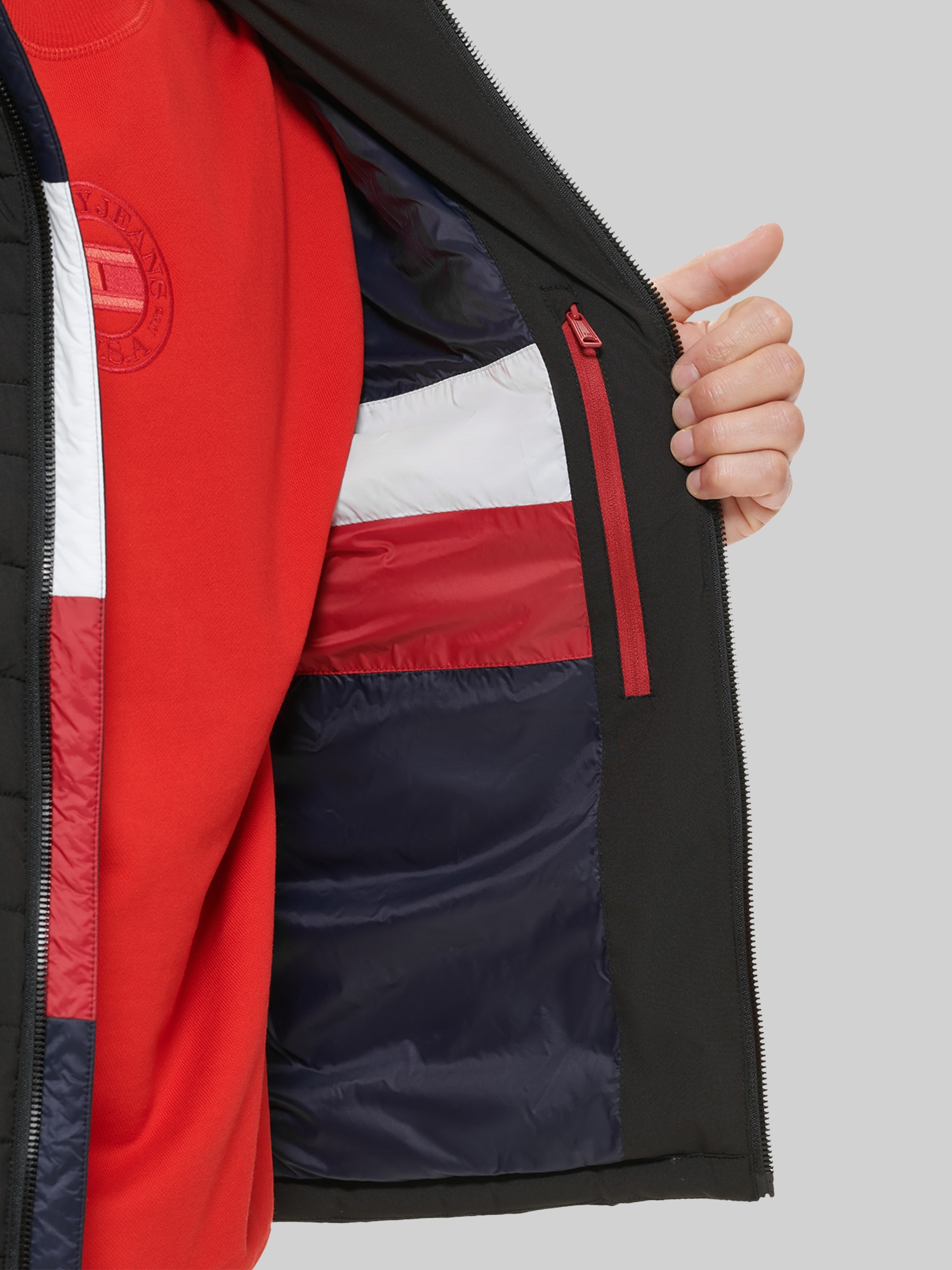 Stretch Hooded Puffer