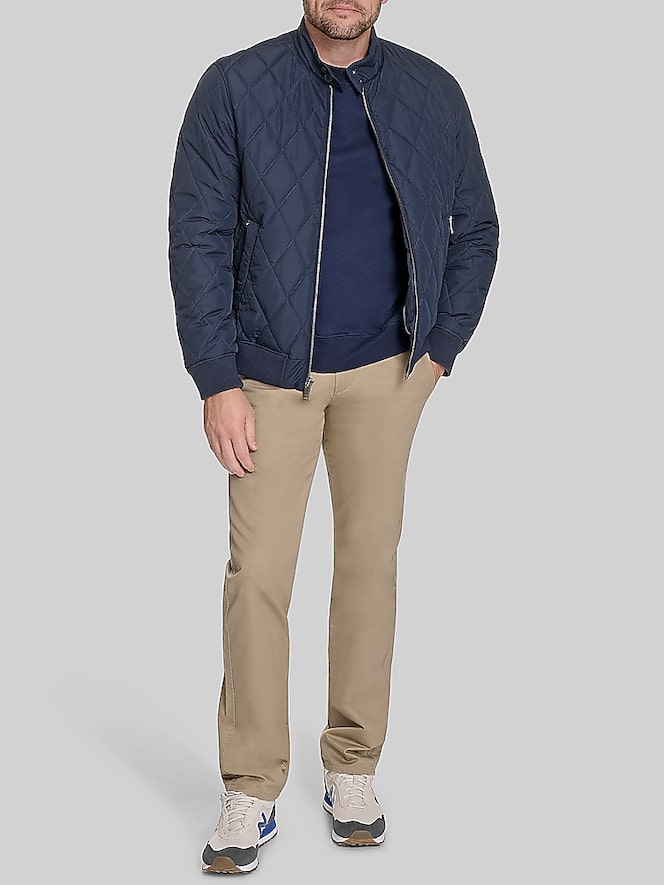 Dockers Diamond Quilted Bomber with Stand Collar