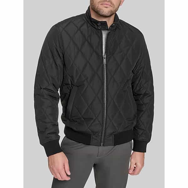 Dockers Men's Diamond Quilted Bomber Black -