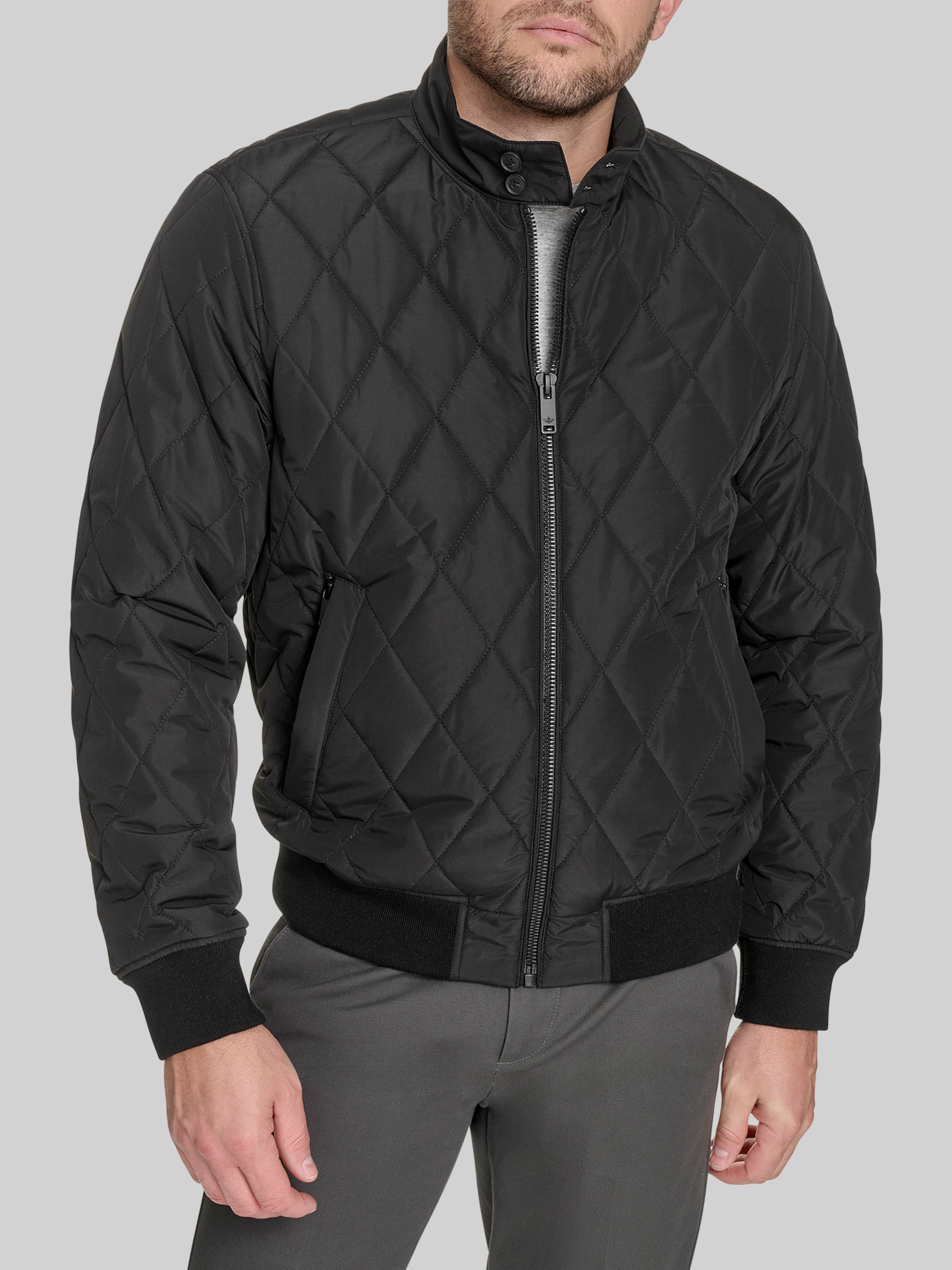 Diamond Quilted Bomber