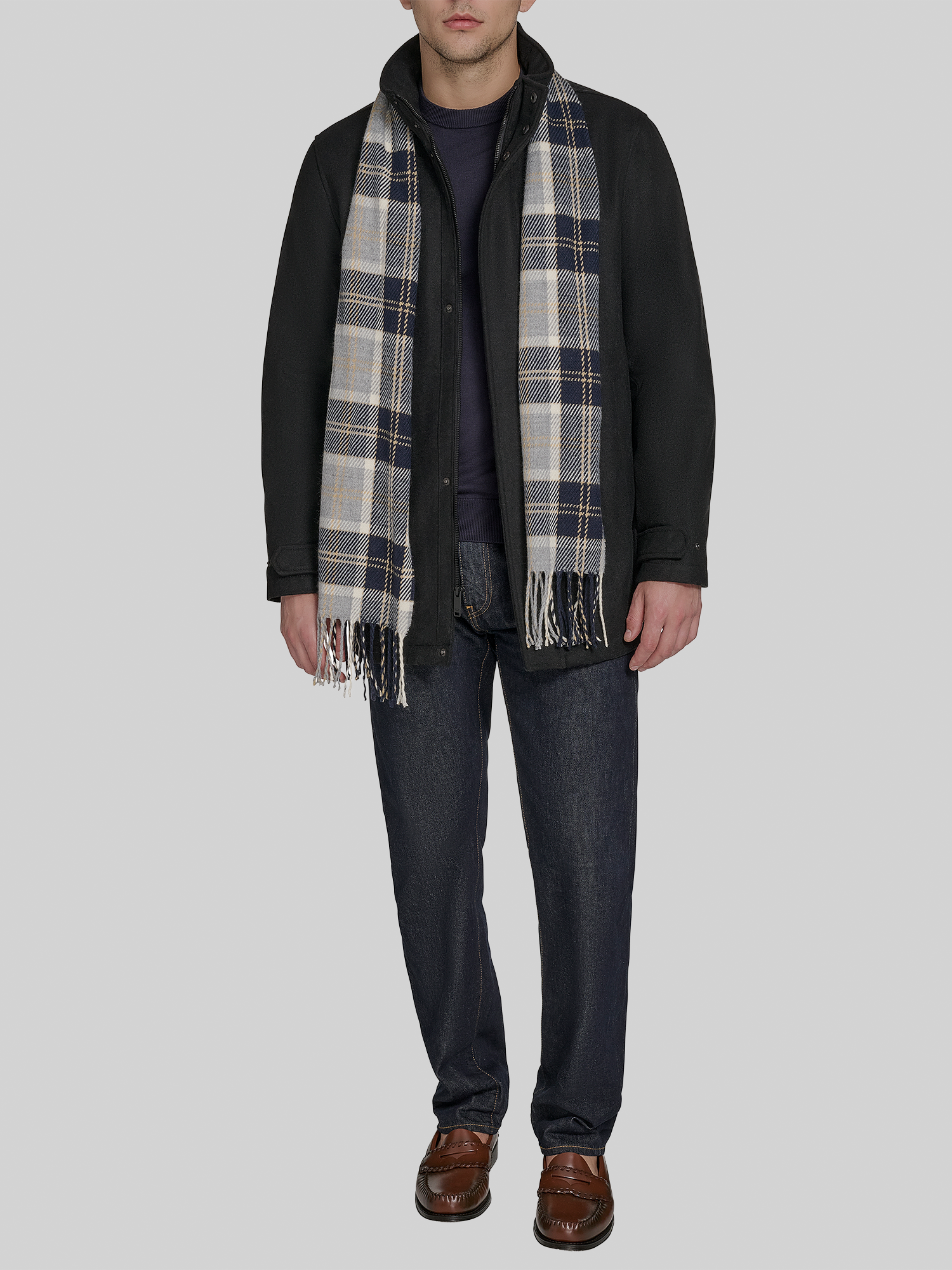 Walking Coat with Scarf