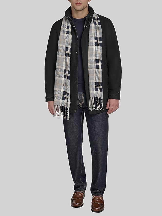 Dockers Wool Blend Walking Coat with Scarf
