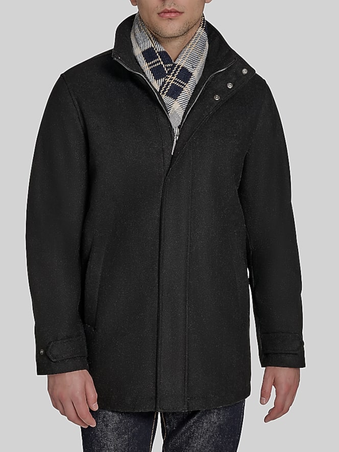 Dockers Wool Blend Walking Coat with Scarf