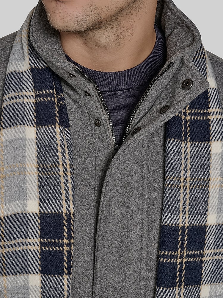 Dockers Walking Coat with Scarf, Light Gray - Big & Tall - Size