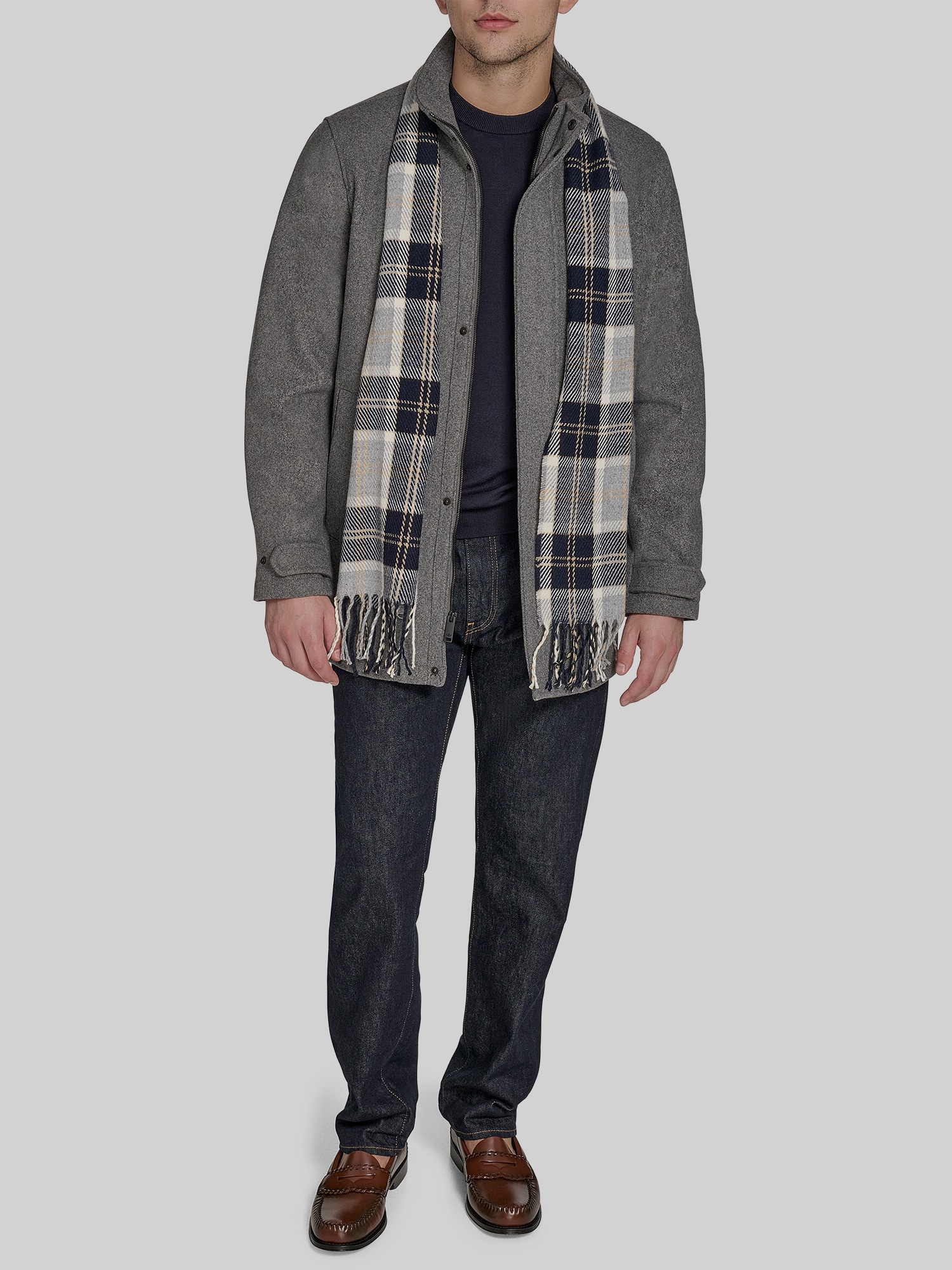 Walking Coat with Scarf