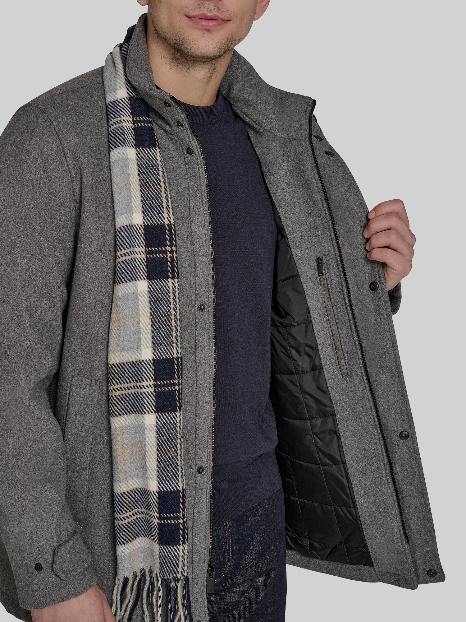 Walking Coat with Scarf